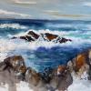 WAVES AND ROCKS Series 
No. 2
14x20 unframed....................$280